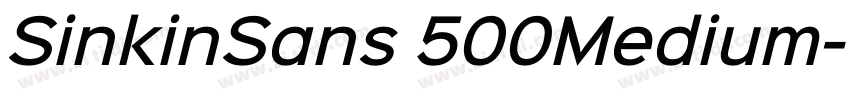 SinkinSans 500Medium字体转换